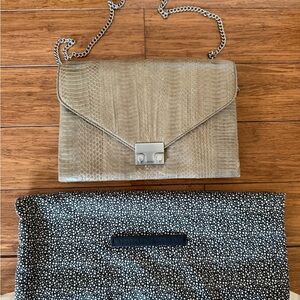 Loeffler Randall snakeskin Clutch Crossbody